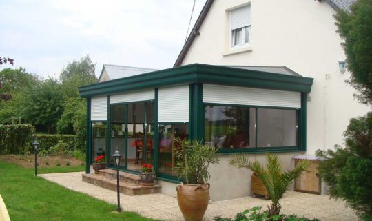 volet roulant pour veranda PVC verte